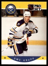 1990-91 Pro Set Uwe Krupp Buffalo Sabres #23