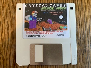 CRYSTAL CAVES VOL 1 TROUBLES WITH TWIBBLES PC DOS 3.5 DISKS NEAR MINT TESTED - Picture 1 of 2