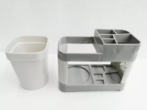 Toothbrush Toothpaste Stand Holder Plastic Sturdy Hygienic Bathroom Organization - Picture 1 of 9