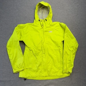Helly Hansen Jacket Womens Medium Neon Yellow Loke Hiking Shell Waterproof Hood - Picture 1 of 23