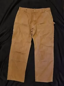 De colección Carhartt B01 BRN pato doble rodilla 40x32. Pantalones originales sueltos reales 38x30 - Imagen 1 de 12
