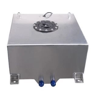 40L Aluminum Silver Fuel Surge Tank With Sensor Fuel Cell With Cap Foam Inside - Picture 1 of 6