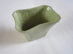 FRANKOMA Ada Clay VASO FIORIERA alto 5" anni '40 argento salvia (verde chiaro) [Y69] - Foto 1 di 4
