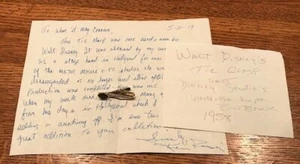 🔥WALT DISNEY 1958 Worn Used Owned Tie Clasp Disney Wardrobe Prop COA PROVENANCE - Picture 1 of 3