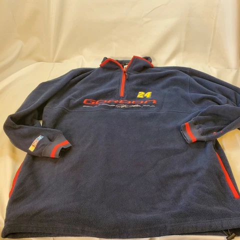 Vintage Jeff Gordon Chase Authentics Zip Mens Size L Fleece Pullover Sweatshirt Cover