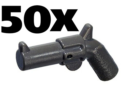 NUEVO LEGO - Arma - Pistola - Pistola revólver Gris Azulado Oscuro x 50 - Gris Western Foto 1 de 1