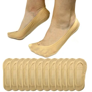 12 Pairs Nude No Show Socks Womens Invisible Liner Non Slip Low Cut Casual 9-11 - Picture 1 of 1