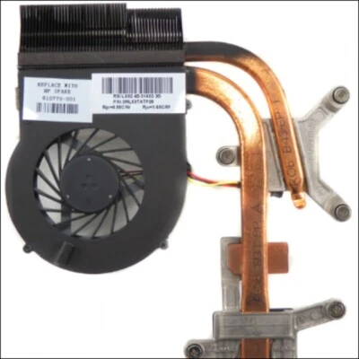 HP 610778-001 DV6-3000 DV7-4000 3MLX8TATP20 CPU Laptop Cooling Fan Heatsink - Image 1 of 3
