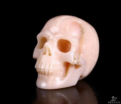 PIEDRA PRECIOSA 1.5" Ópalo Rosa Tallado Cristal Calavera, Realista, Cristal Curativo Foto 1 de 4