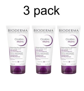 3pack BIODERMA CICABIO MAINS Barrier repairing hand balm 50ml | 1.7 Fl. Oz - Picture 1 of 2