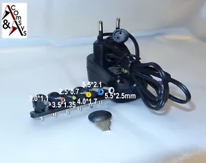 Universal Netzteil 1000mA 1A 3V 4.5V 5V 6V 7.5V 9V 12V 12W EcoFriendly +6Stecker - Bild 1 von 5