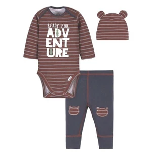 Conjunto de body, pantalón activo y gorra Gerber Onesies, 3 piezas, 18 meses - Imagen 1 de 6