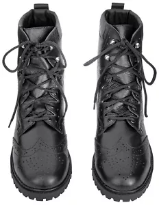 Chaussures Kilt Écossaises En Cuir Noir À Lacets Ghillie - Bild 1 von 5