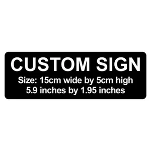 Custom Laser Engraved Sign Plaque - 15cm x 5cm / 5.9" x 1.9" C00013 - Foto 1 di 63
