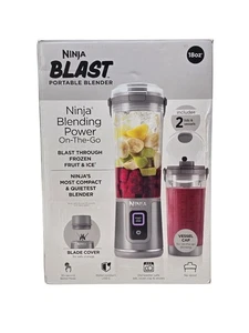 Ninja CL155AGY Blast Frullatore Portatile Senza Fili 18Ooz Grigio SCATOLA APERTA - Foto 1 di 6