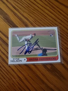 2023 Topps Heritage Baseball Ryne Nelson RC Rookie Card Signed IP Auto MLB - Bild 1 von 2