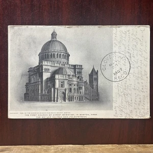 Vintage Postcard Undivided Back 1907 First Church Christ Scientist boston - Picture 1 of 2