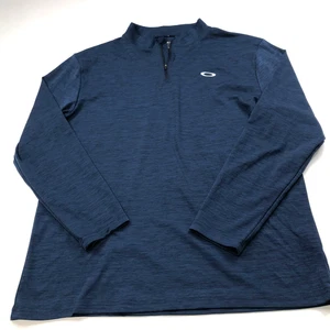 Oakley Hydrolix XXL Golf 1/4 Zip Mock Neck Pullover Long Sleeve Blue MINT - Picture 1 of 8
