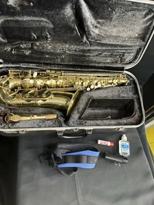 RAVEL Gold Alto Sax with Original Case & Accessories - Picture 1 of 9