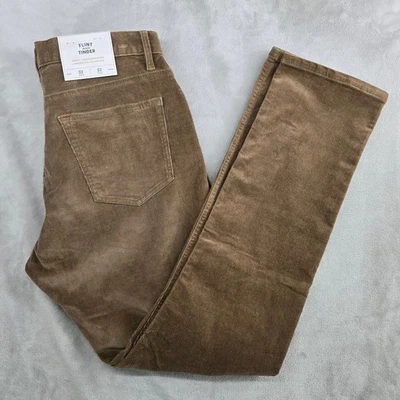 Flint and Tinder Men's Brown Corduroy Slim Fit Pants Size 32x32 Huckberry NEW - Image 1 of 4
