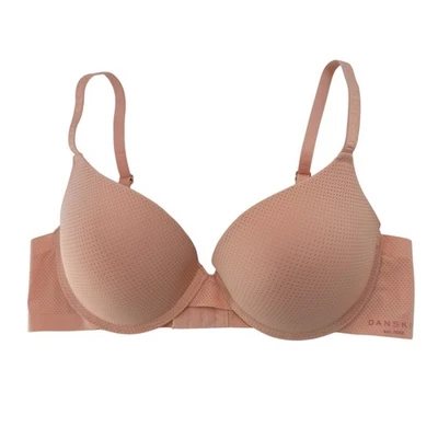 Бюстгальтер Danskin персиковый розовый с подкладкой на косточках регулируемая застежка сзади размер 36B пуш-ап - Изображение 1 из 4