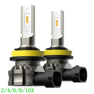 LED Fog Light Bulb H11 High Power Lamp 3000K Amber Yellow Foglight Bulb H8 2/10x - Picture 1 of 12