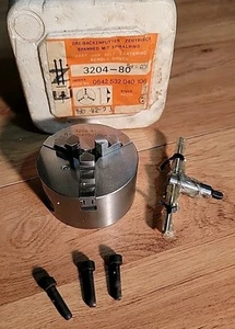 Bison 3 Zoll 3204-80 3-Backen Universal selbstzentrierendes Scrollfutter 80 mm - Bild 1 von 10