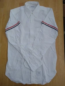NWOT Thom Browne White Oxford Cloth Button Down Grosgrain Arms TB4 16-35 - Picture 1 of 7