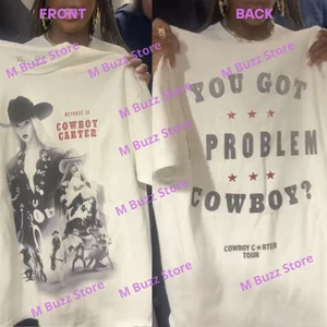 Camicia esclusiva Beyonce Merch Cowboy Carter Tour 2025 Houston, TX, camicia per tifoso - Foto 1 di 4