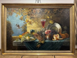 Gemälde Stillleben Früchte (Paul Gehrmann, 1861 - 1923) signiert - Bild 1 von 3