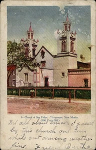 New Mexico NM Kirche San Felipe Albuquerque 1907 Postkarte - Bild 1 von 2