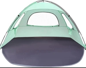 WhiteFang Tenda da Spiaggia Anti UV Portatile Parasole Rifugio 3 Persone, Verde Menta - Foto 1 di 3