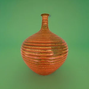 "Florero acanalado Alvino Bagni Bitossi Aldo Londi 8 1/4"" cerámica esmaltada Raymor Rimini" - Imagen 1 de 4