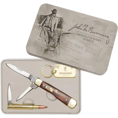 Browning limited edition Gift Set John M Browning 25 Knife Combo w/Tin 3220576 - Image 1 of 3