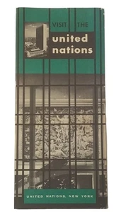 1964 Besuchen Sie die Broschüre der Vereinten Nationen NYC MCM Design Broschüre Selten gesehen - Bild 1 von 4