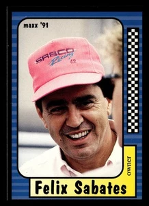 Felix Sabates 1991 Maxx Racing Race Card #78 *124 - Picture 1 of 2