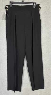 Bar III Women's Crepe Pull-on High-Rise Pants Black Medium New Without Tag's. - Image 1 of 4