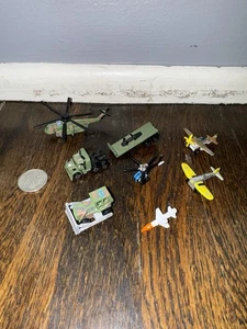 Vintage Galoob Micro Machines Military Lot Tanks Helicopter Vehicles Lot Of 6 - Picture 1 of 12