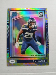 Panini Donruss Optic Rated Rookie Flex Prizm 2024/149 DJ James #222 Rookie RC - Imagen 1 de 2