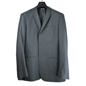 CHAQUETA DE TRAJE PERRY ELLIS Hombre Gris Pin Rayas Inmaculado Estado 42 Regular - Imagen 1 de 9