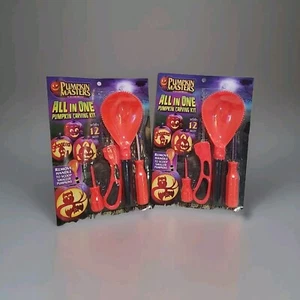 2 X Pumpkin Masters Todo en 1 Kit de Tallado 12 Piezas Juego de Herramientas y Patrones Libro Total 24 - Imagen 1 de 3