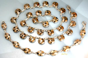 Pulsera collar de piedras preciosas de plata de ley 925 piedra cruz de quiastolita @ - Imagen 1 de 8