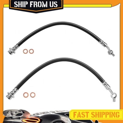 Juego de manguera hidráulica de freno delantero de 2 piezas para Nissan Frontier 2005-2017 Foto 1 de 4