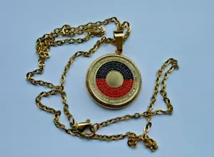 AUSTRALIAN ABORIGINAL $2.00 PENDANT, with 18 inch link chain, GREAT DEAL - Picture 1 of 4