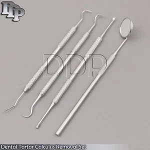 Tartar Scraping Kit Explorer 23/17A Sickle Scaler Mouth Mirror Handle Exam Tools - Picture 1 of 3