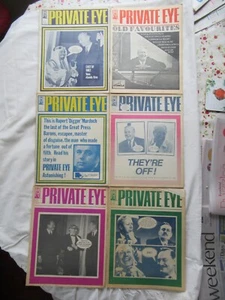 PRIVATE EYE. 6 copies from 1970. Job lot for quick sale. Good condition. - Picture 1 of 7