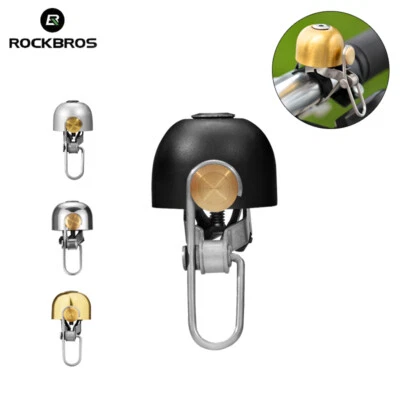 ROCKBROS Retro Bike Bell Copper Crisp Cycling Bicycle Handlebar Bell Alarm Ring - image 1 of 4