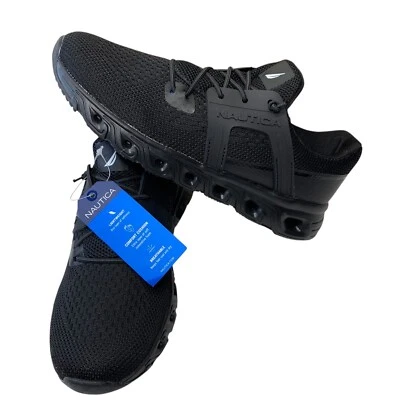 Nautica Boys Sneaker Athletic Slip-On Shoes Size 4 Comfort Cushion Navtech Black - Image 1 of 4