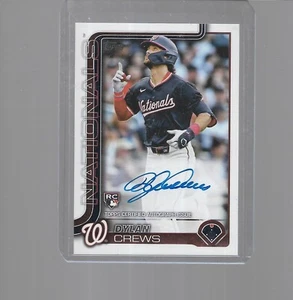 2025 TOPPS SERIE 1 BASEBALL DYLAN CREWS ROOKIE REAL ONE AUTOGRAFO #74 - Foto 1 di 1