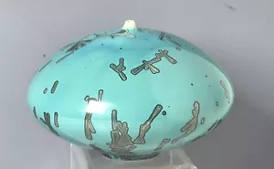 Maceta de hierba vintage de mediados de siglo, florero esmaltado cristalino MCM FIRMADO cerámica de estudio - Imagen 1 de 10